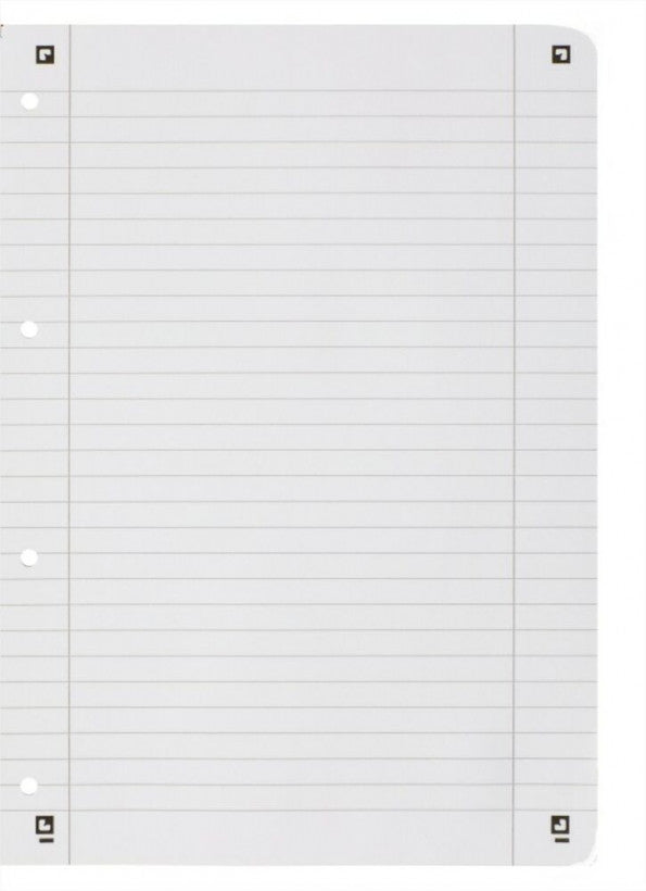 Oxford Collegeblock, Karton, 80 Blatt, 4-fach gelocht, perforiert, 90 g/m² – Aqua, für SCRIBZEE App