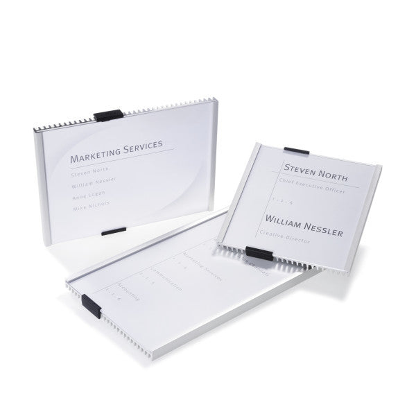 Durable Türschild – 149 × 149 mm, silber, selbstklebend, wiederablösbar