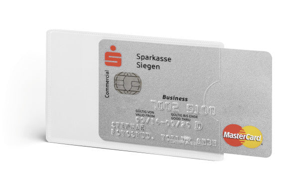 Durable RFID Kreditkartenhülle – für Kreditkarten 54 × 86 mm – transparent