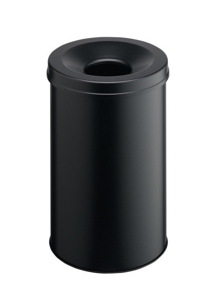 Durable Sicherheitspapierkorb SAFE – 30 l – Stahl, rund – Löschkopf – schwarz