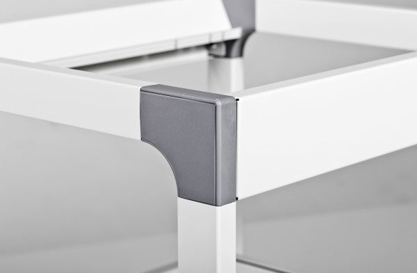 Durable Multifunktionswagen – Stahl/Kunststoff, Grau, 75 × 88 × 44 cm, 4 Rollen (2 gebremst)