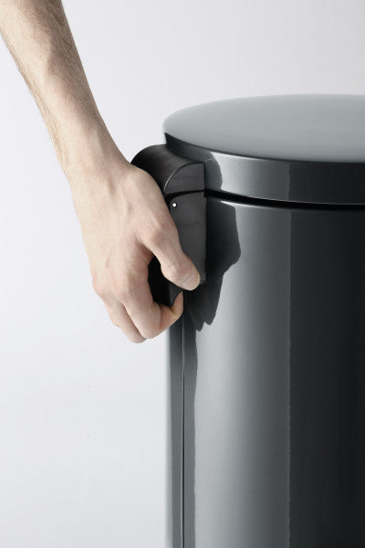 Durable Papierkorb – 20 l, mit Deckel, Metall, schwarz – Ø 292 × H 455 mm
