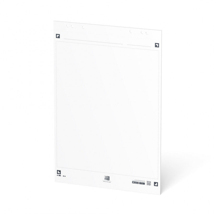 Oxford Smart Chart Meeting Chart selbstklebend – 60 × 80 cm, 20 Blatt, 3er Pack, 90 g/m², 6-fach Lochung