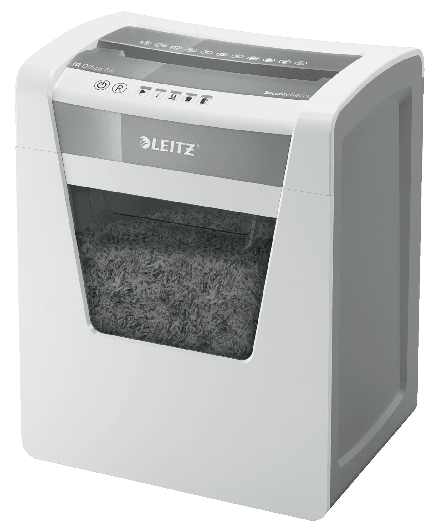 Leitz IQ Office – Aktenvernichter, DIN P-4, Partikelschnitt 4 × 40 mm, 15 Blatt, 23 l, A4