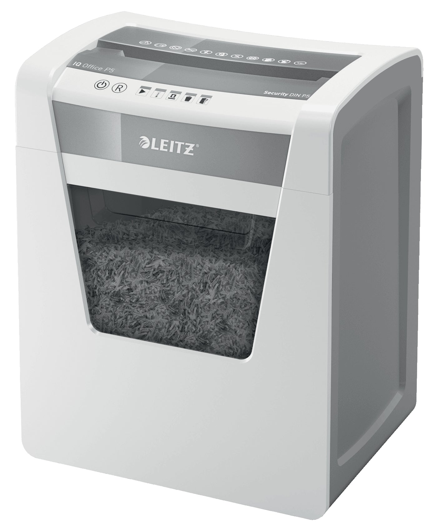 Leitz IQ Office – Aktenvernichter, DIN P-5, Partikelschnitt 2 × 15 mm, 10 Blatt, 23 l