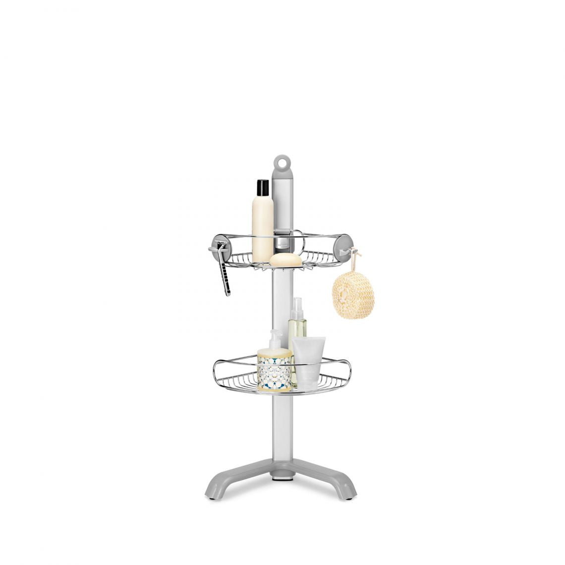 simplehuman Duschregal – 33,6×77,4 cm, Aluminium/Edelstahl, freistehend, Silber