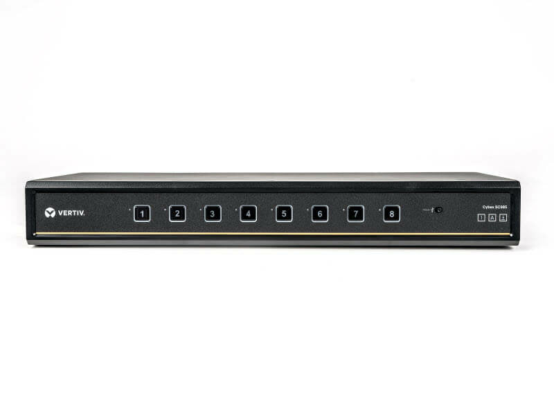 Vertiv SC985DPH-400 – 8-Port DP/HDMI KVM-Switch, Dual-View – 4K/60 Hz, USB 2.0-Hub, Audio