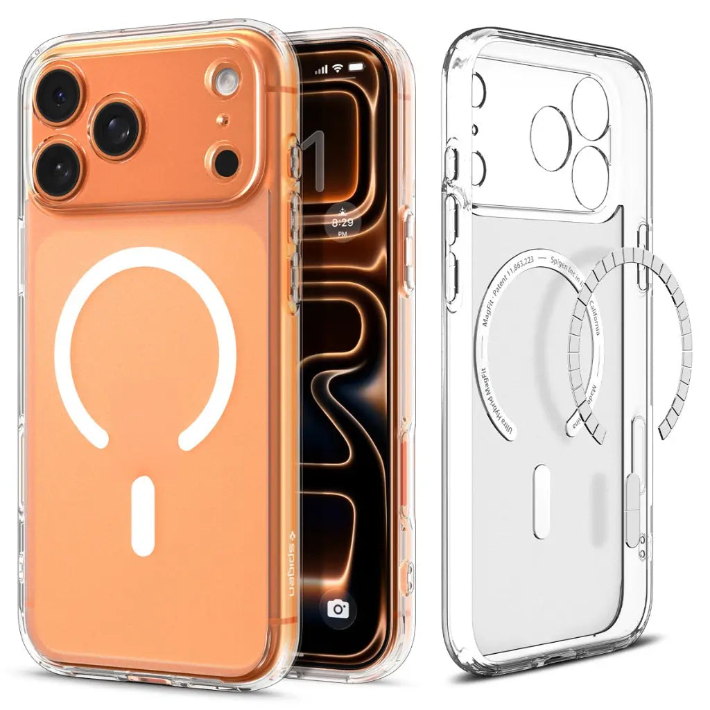 Spigen Ultra Hybrid MagFit Backcover – für Apple iPhone 17 Pro, MagSafe, PC+TPU, Graphit