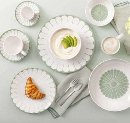 Villeroy & Boch Fleur Grün Untertasse – Porzellan, Grün