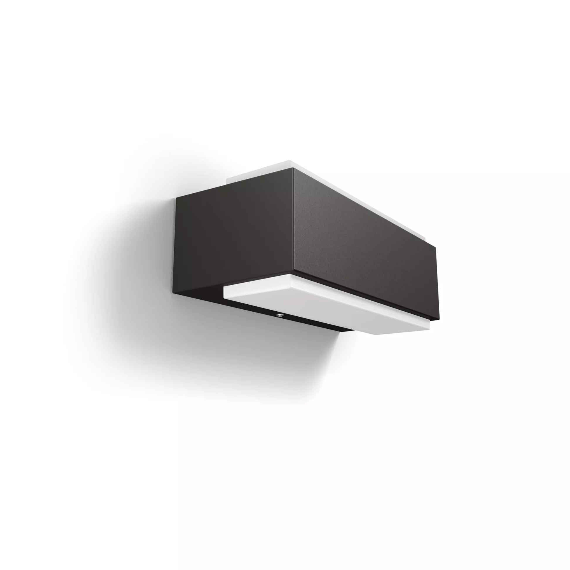Philips by Signify Philips Aussenwandleuchte – 9,3×7,6 cm – 800 lm, 3,8 W – Warmweiss, 2700 K – IP44 – Netzbetrieb – Anthrazit