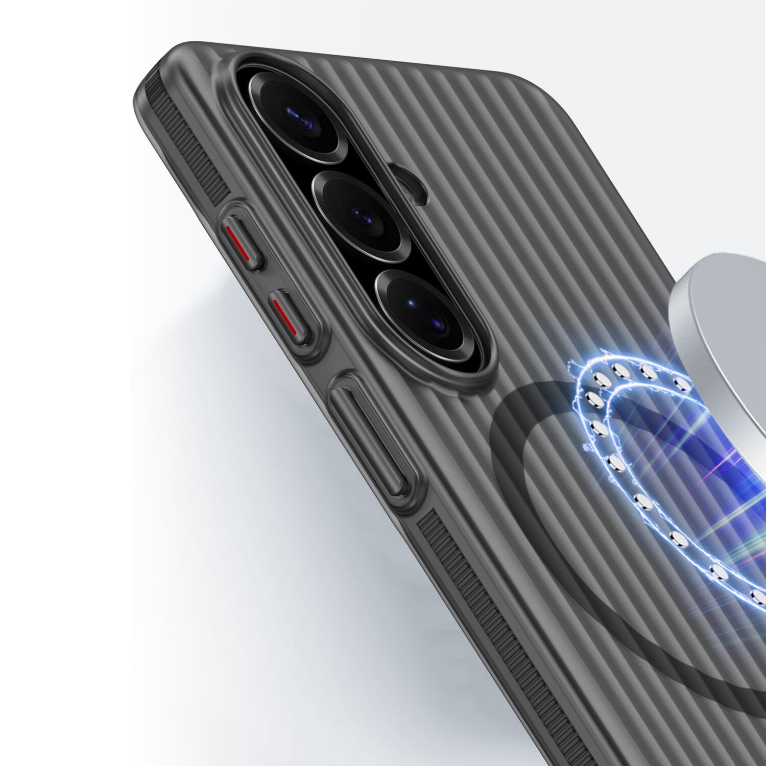 4smarts Design Case Aero – Backcover – für Samsung Galaxy S26, MagSafe, PC, Schwarz