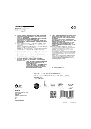 Bosch EXPERT Stützteller 150 mm – für Universal – 1 Stk – mit mittlerem Loch