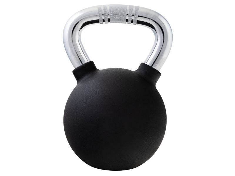 KOOR Kettlebell F02636, 20 kg, Ø 20 cm, 30 cm – Schwarz, Gummi