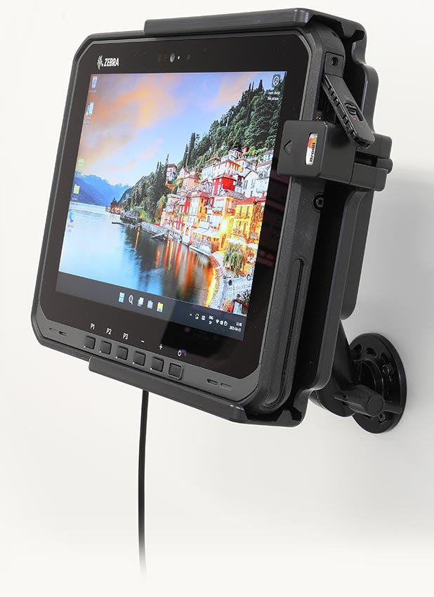 Brodit Tablet-Wandhalterung – für Zebra ET65W, ET60W – abschliessbar – Schwarz