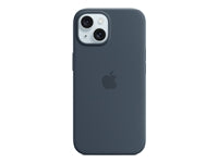 Apple Backcover – für Apple iPhone 15 – Storm Blue – Silikon, MagSafe-kompatibel