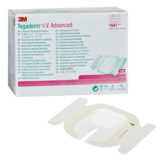 Tegaderm Kompressen I.V. – 70 × 80 mm, 100 Stück, steril
