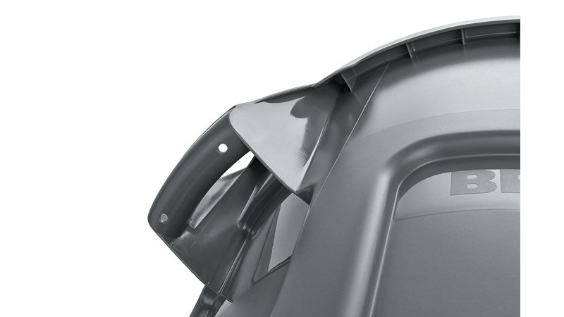 Rubbermaid BRUTE Müllcontainer – Kunststoff (PP), rund – grau – Anti-Fingerprint, Anti-Rutsch – Ø 39,7 × H 44