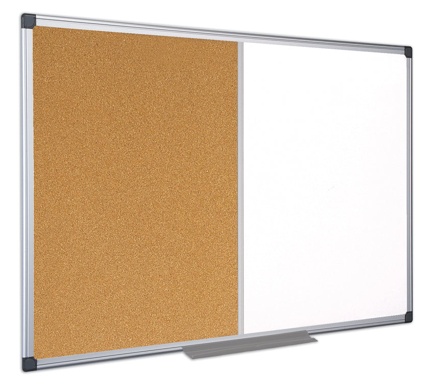 Bi-Office Pinnwand – Kork, magnetisch, Alurahmen – 120 × 90 cm