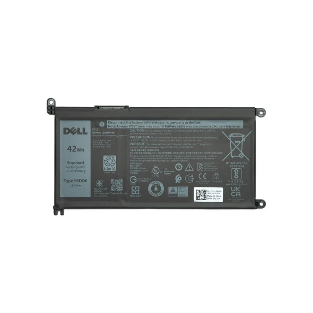 DELL Notebook-Akku – für Dell Inspiron 13/15 – 42 Wh, 11,4 V (3 Zellen) – Schwarz