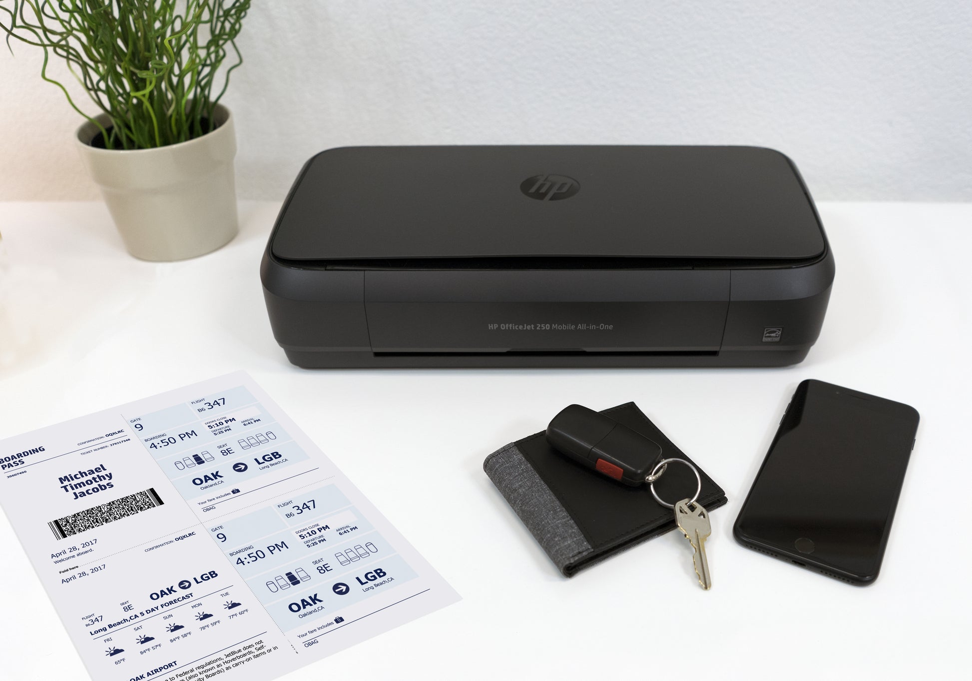 HP OfficeJet 250 Mobile – Farbtintenstrahl-Multifunktionsdrucker, A4, 3-in-1, Duplex, ADF, WLAN