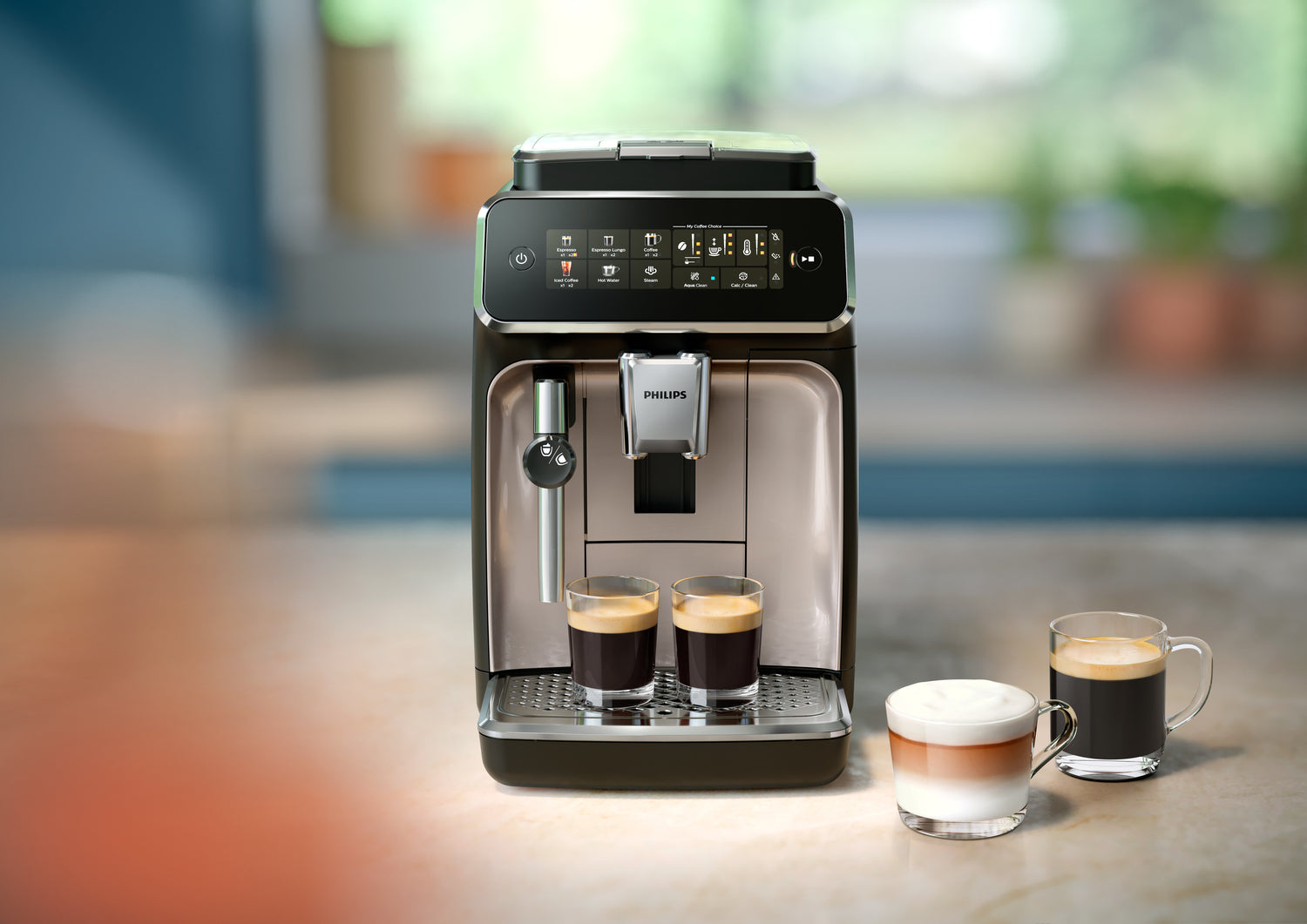 Philips Serie 3300 EP3321/40 Kaffeevollautomat – 1,8 l, 275 g Bohnenbehälter, 15 bar, Milchaufschäumer