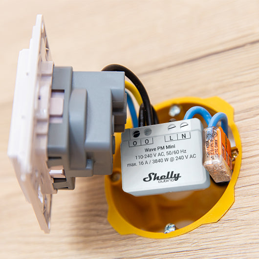 Shelly Qubino Wave PM Mini – Schaltaktor – Leistungsmessung, 16 A, Z-Wave