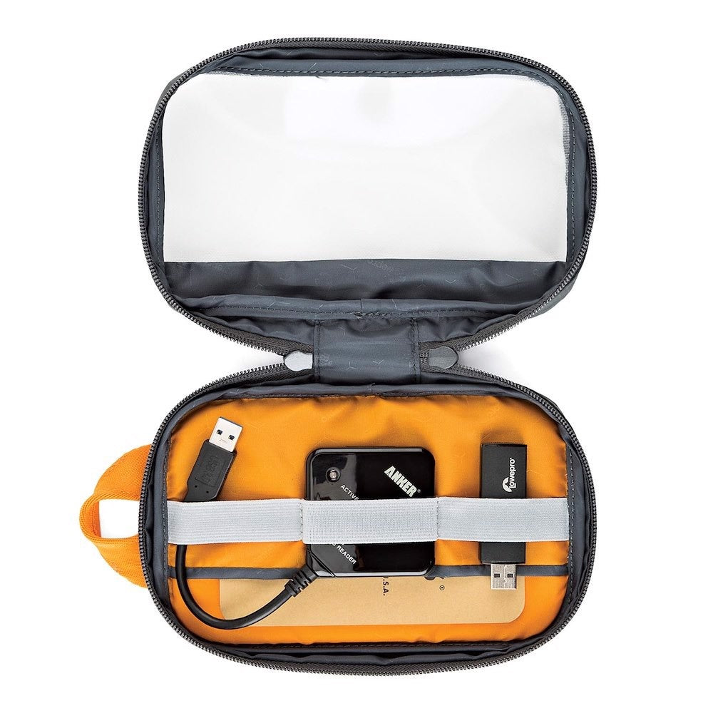 Lowepro GearUp Pouch Mini Zubehörtasche – 220 × 140 × 45 mm – Grau