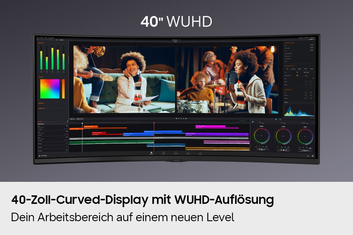 Samsung ViewFinity S8 S85TH – 40" Curved, 5120 × 2160, VA, 144 Hz, USB-C 140 W, KVM, LAN, HDR10+