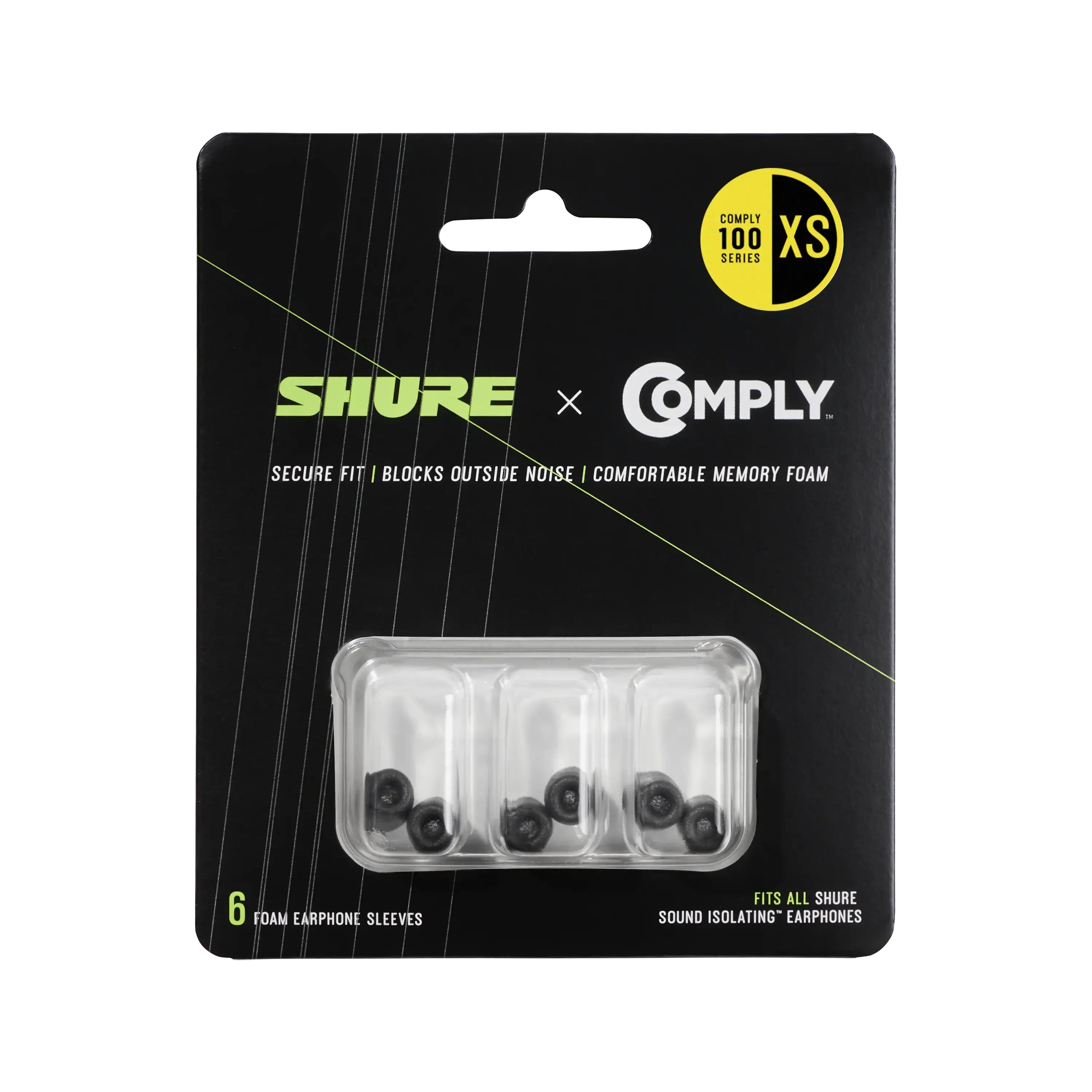 Shure EACYF1-6M – Ersatz-Ohrpolster/Refresh-Kit – für Shure SE-Series – schwarz – 6er-Set