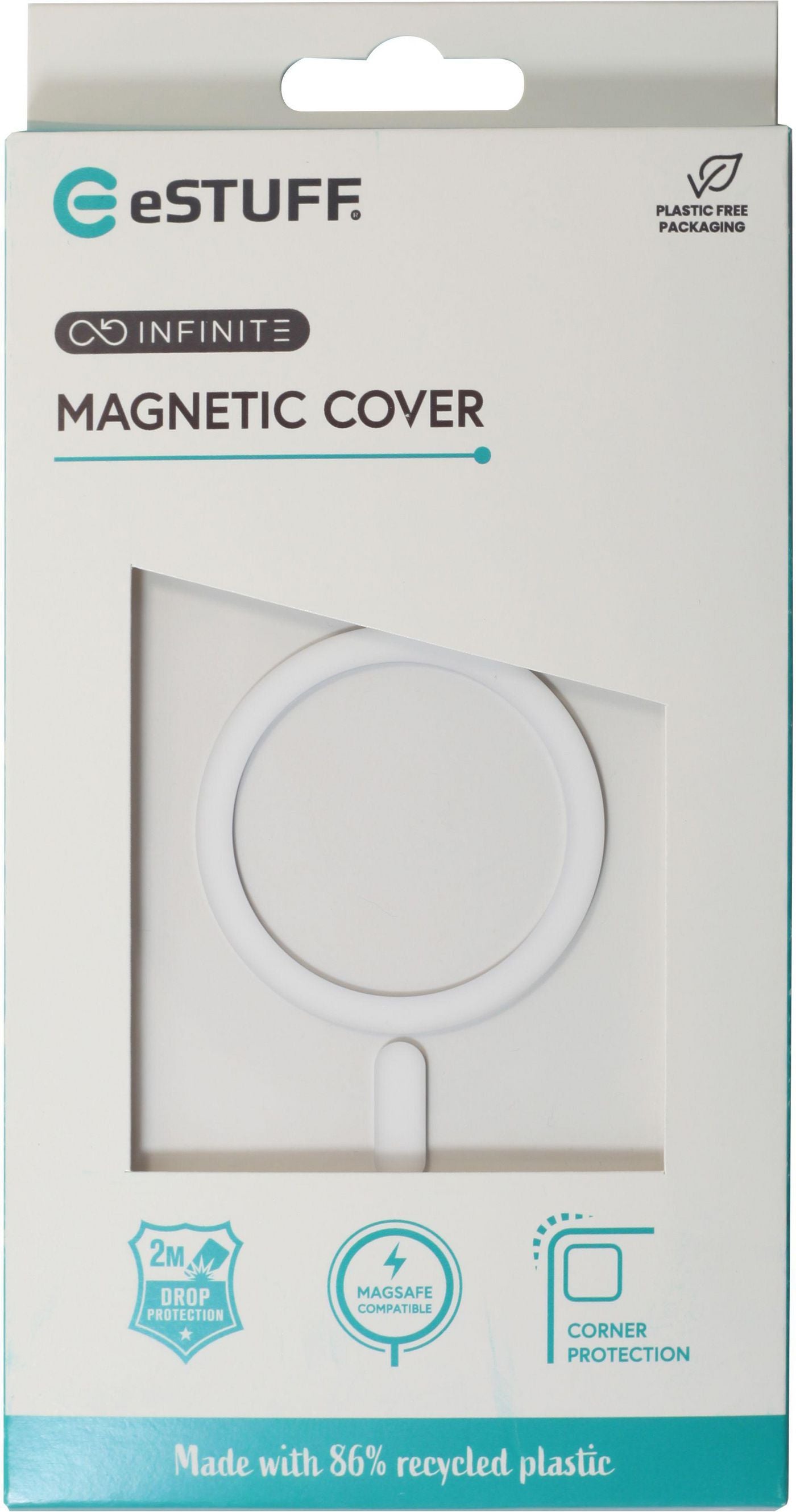 eSTUFF INFINITE OSLO (GRS) Backcover – für Apple iPhone 16, MagSafe, PC+TPU, Transparent, stossfest