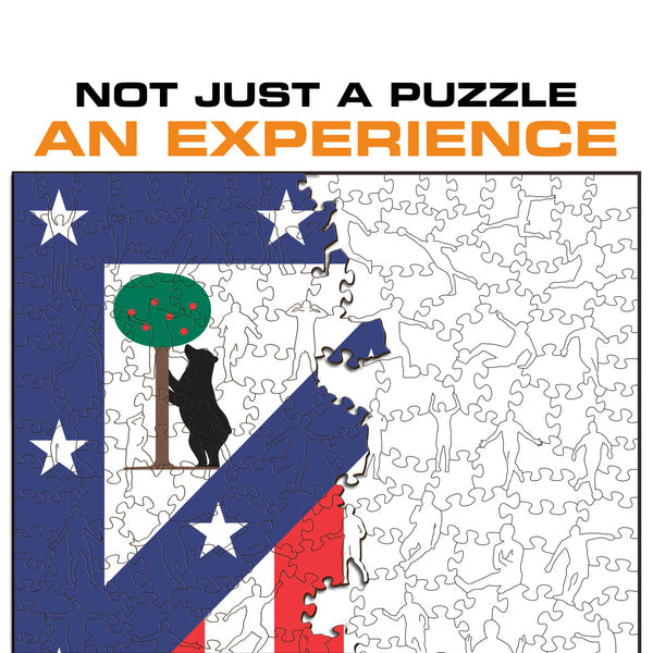 Iconic Puzzles Atletico Madrid - Logo - Logikspiel, ab 10 Jahren, 180 Min