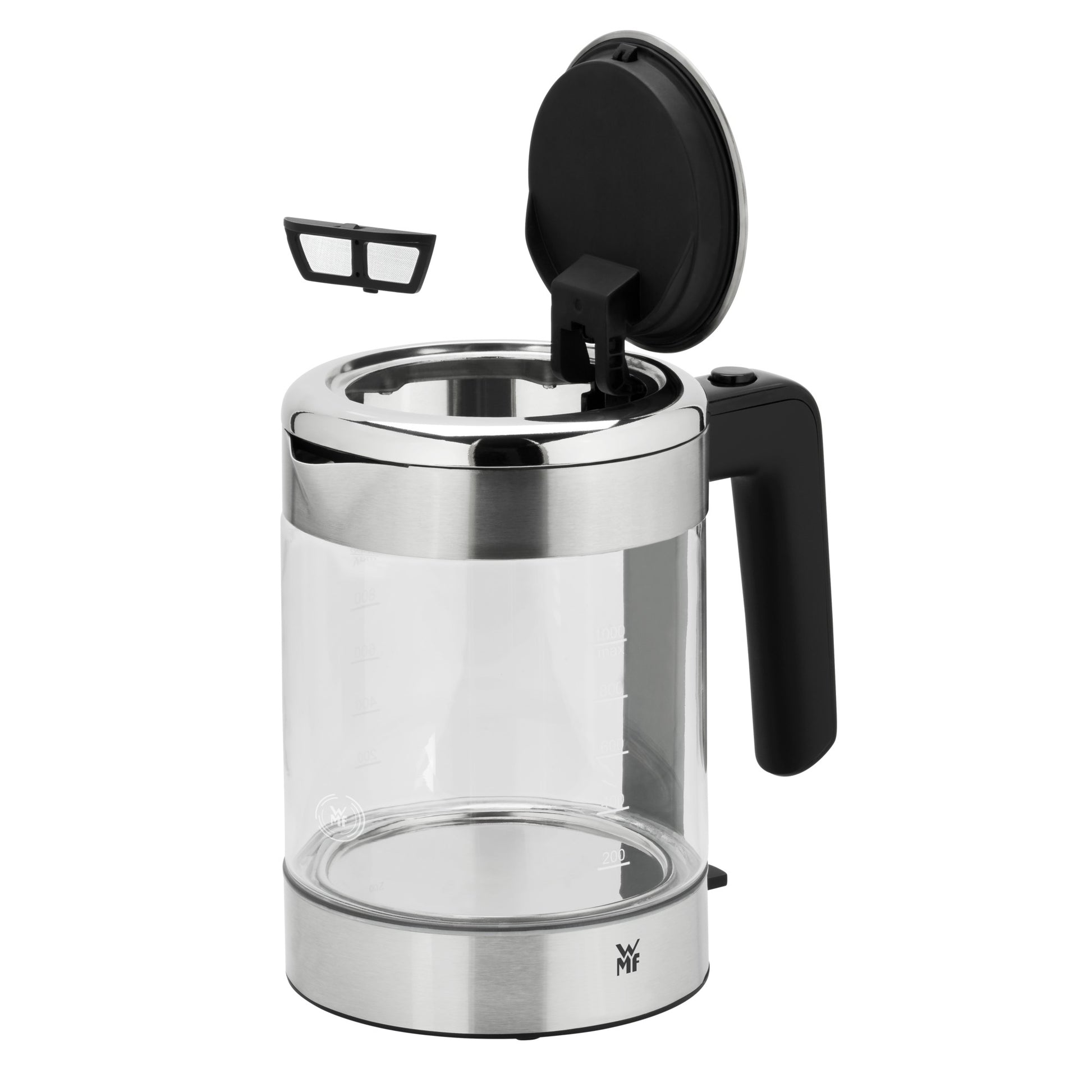 WMF KITCHENminis 0413190011 – Wasserkocher 1,0 l, 1900 W, Glas, Transparent