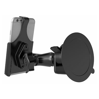 RAM Mounts Auto-Halterung, Saugnapf – für iPhone 6 Plus, iPhone 7 Plus, iPhone Xs Max – Schwarz, Aluminium