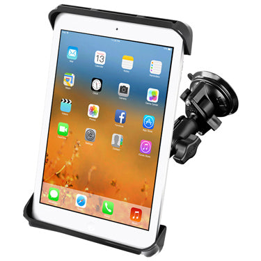 RAM Mounts Fahrzeug-Dock für Apple iPad 9,7", Amazon Fire HD 10, Samsung Tab 8,9" – Saugnapf – Schwarz