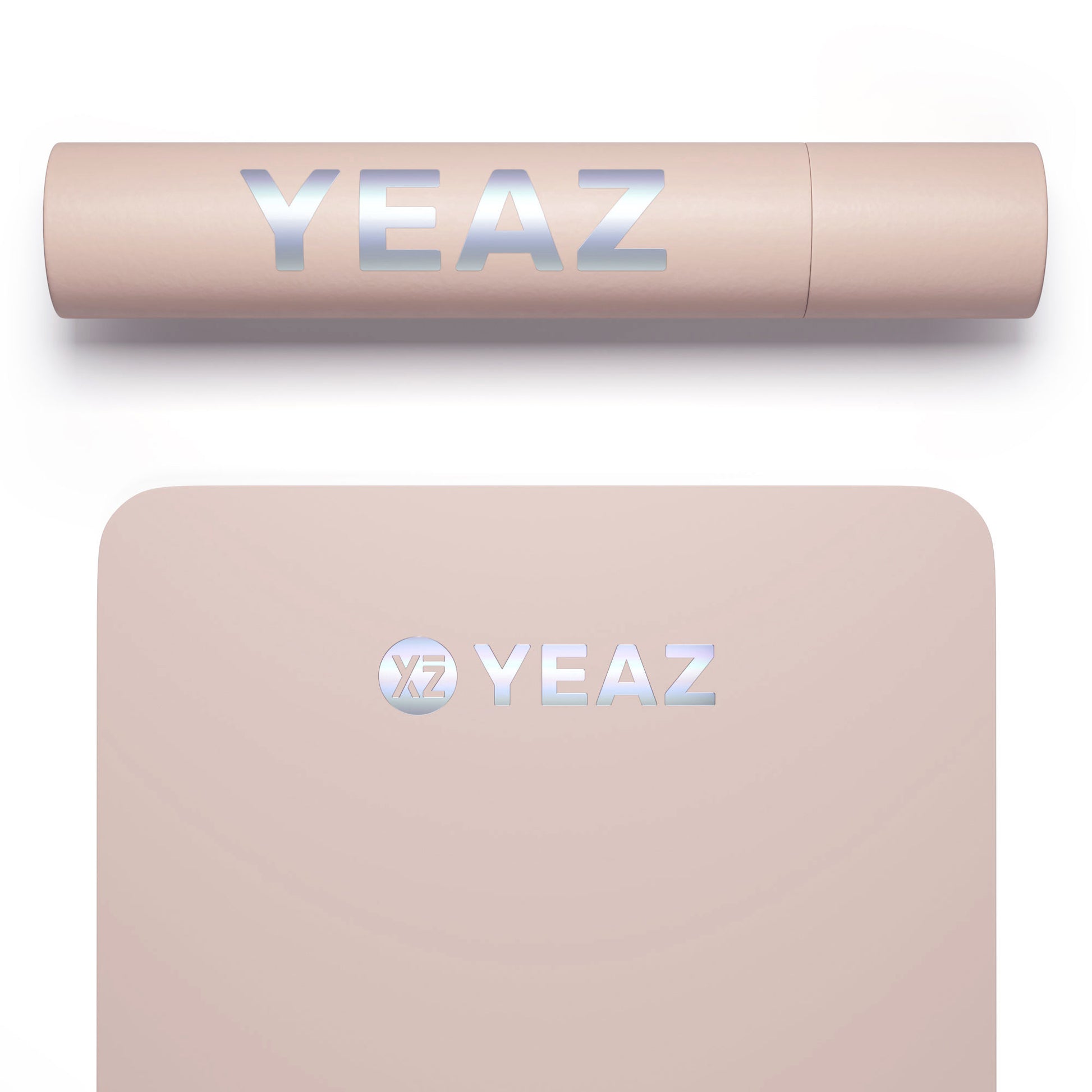 YEAZ Yogamatte Aura – 68 × 188 cm, 0,5 cm dick – hellrosa – Polyurethan (PU), Kautschuk