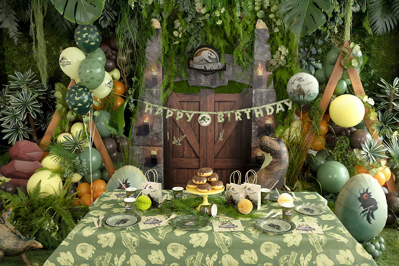 PartyDeco Becher JurassicWorld, Papier – 2,5 dl, Grün – 6 Stk.