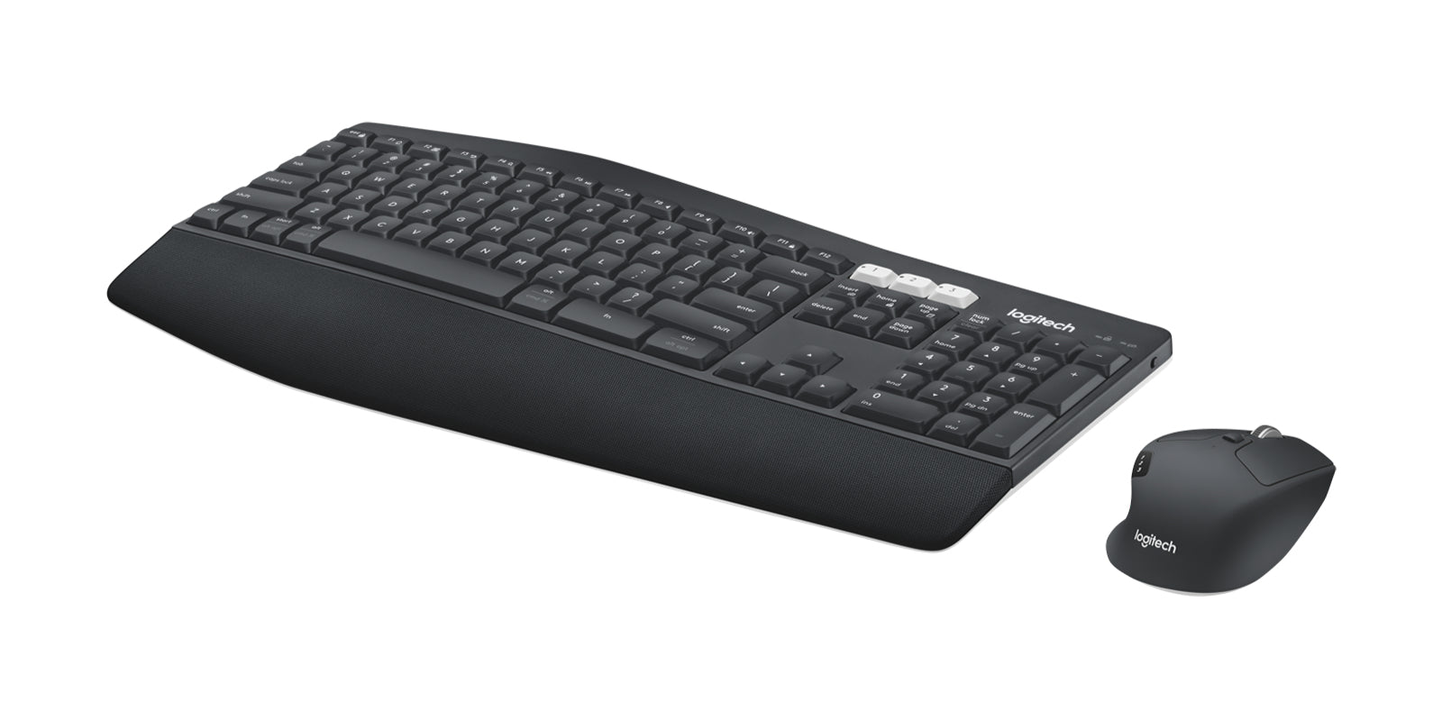 Logitech MK850 Performance – Tastatur-Maus-Set – Bluetooth & 2,4 GHz (Unifying-Empfänger) – Schwarz/Weiss