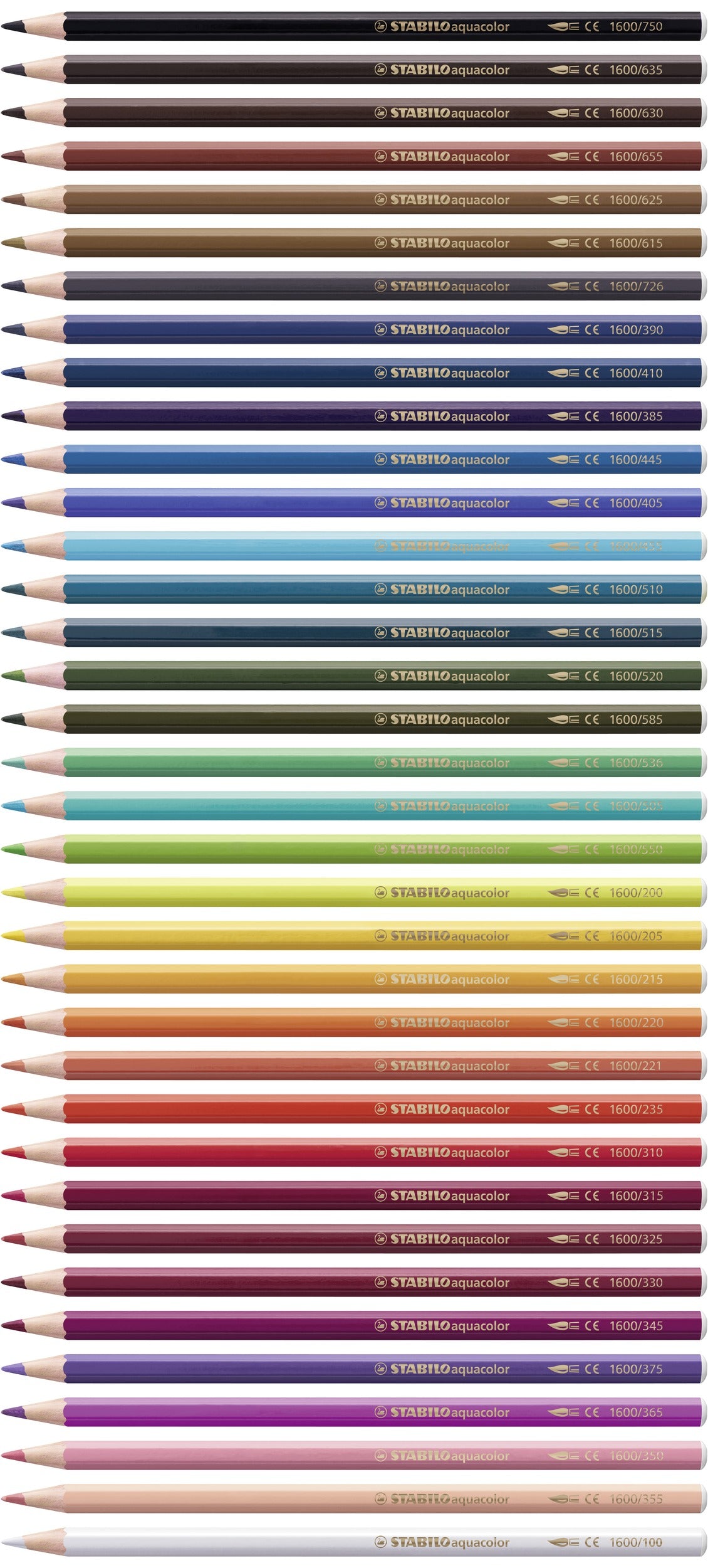 STABILO Aquacolor Aquarellfarbstifte – 36 Stk., Mehrfarbig