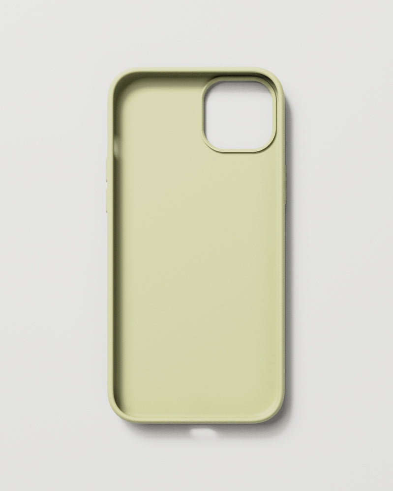 NUDIENT Base Case – Rückcover – für Apple iPhone 15 Plus – Silikon, Blassgelb