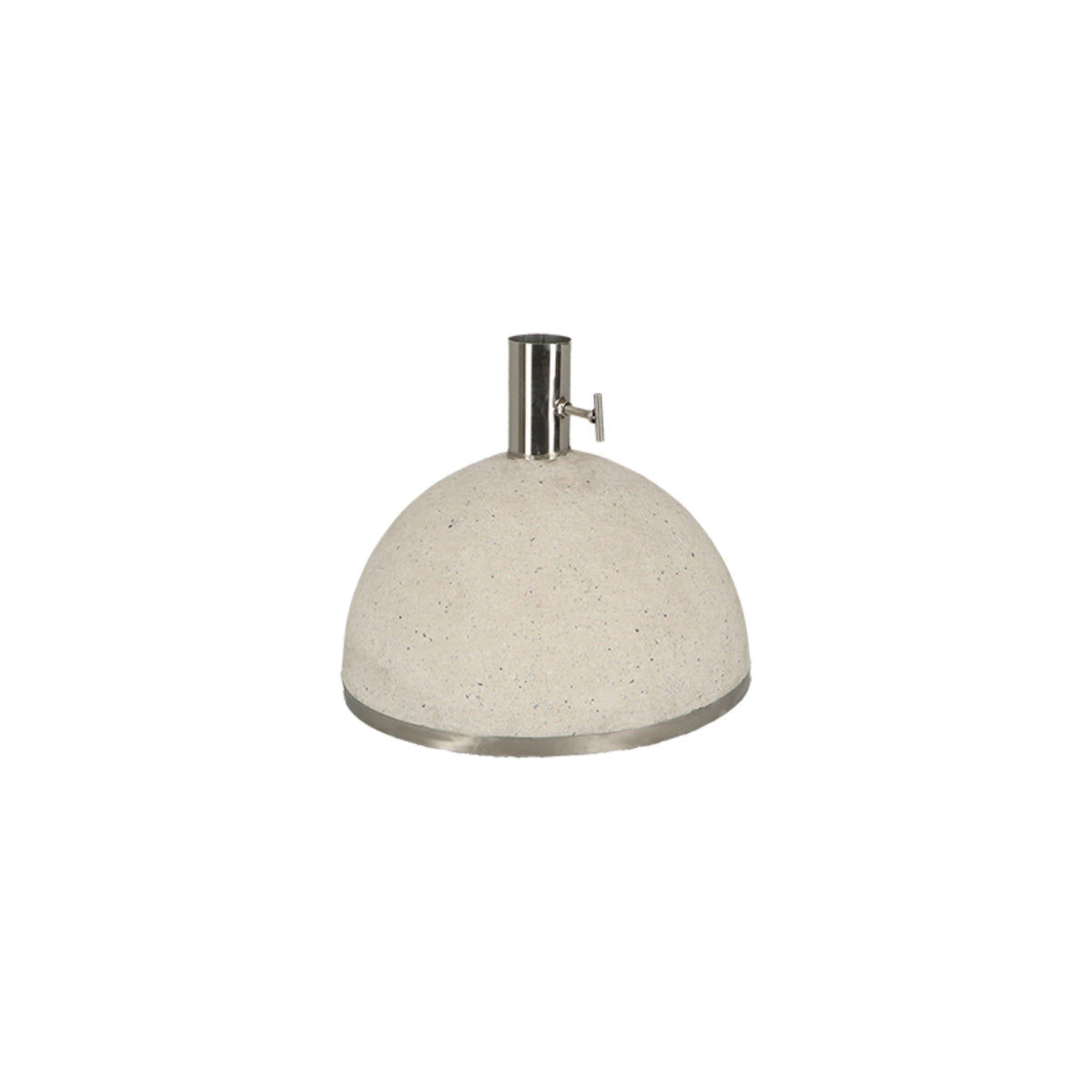 Esschert Design Granito M Schirmständer – Granit/Edelstahl – Weiss – Ø 355 × H 255 mm