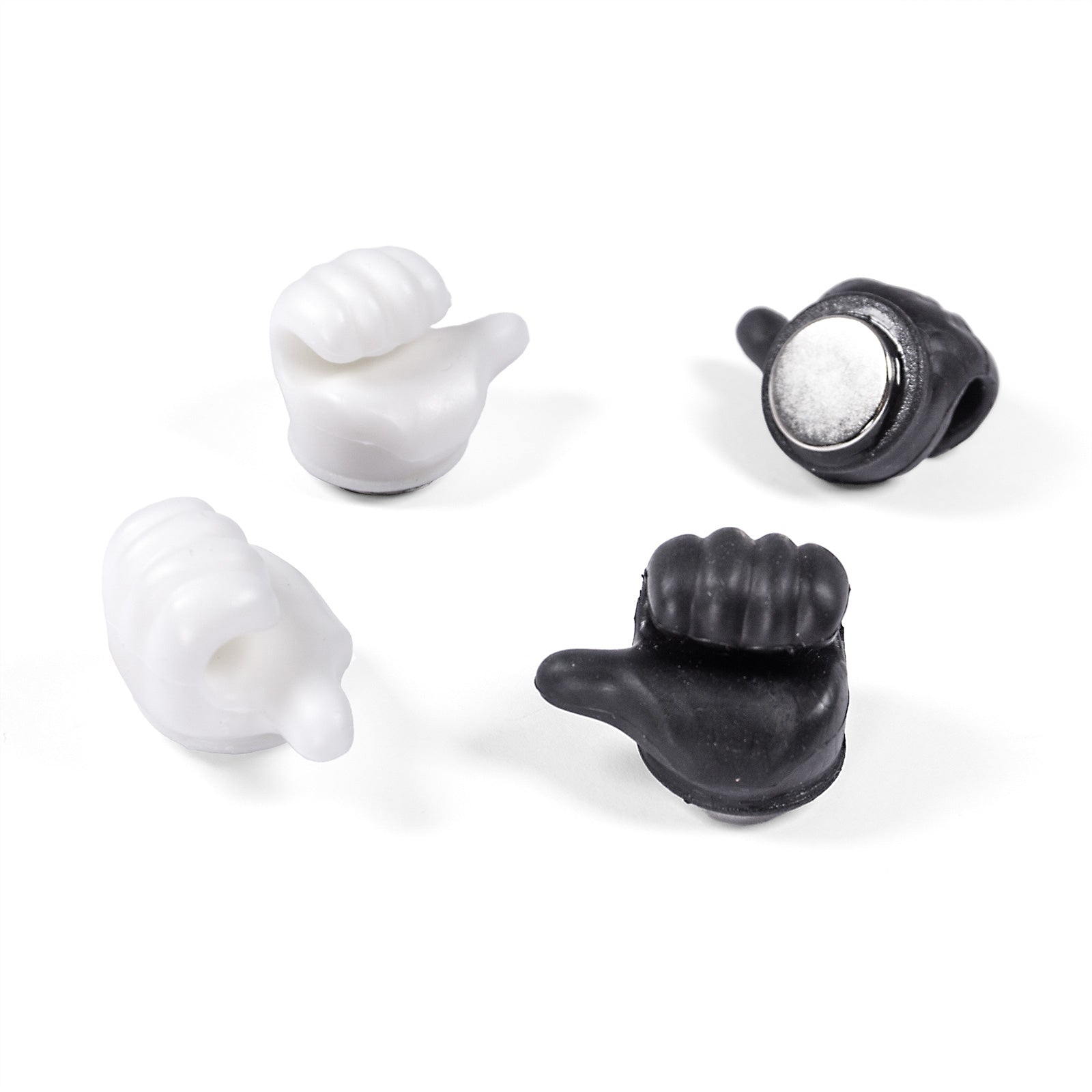 Trendform Tafelmagnet Daumen hoch – 21 × 29 × 22 mm, Neodym, Gummi, Schwarz/Weiss
