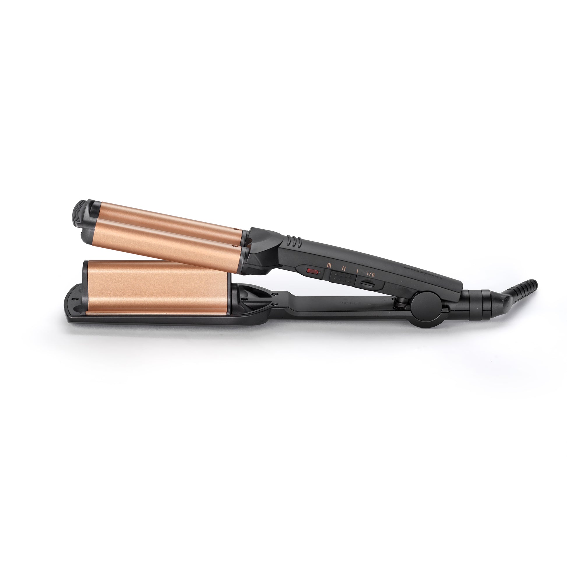 BaByliss Lockenstab W2447E – Keramikbeschichtung, 160–200 °C, 3 Stufen – 2,5 m Kabel – Schwarz/Orange