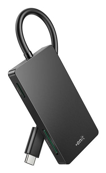 ONIT USB-Kartenleser USB-C – SD/microSD/CF – USB 3.2 Gen 1 (5 Gbit/s) – für Windows, MacOS, Android und mehr