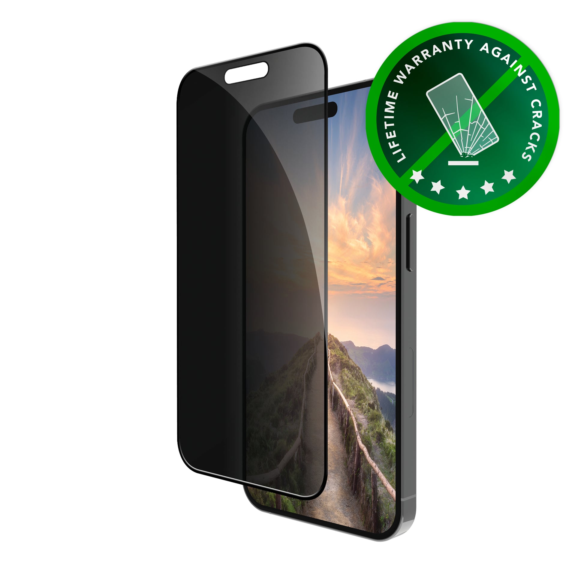 dbramante1928 Privacy-Filter (Folie), Antibakteriell – für iPhone 16 Plus/15 Plus