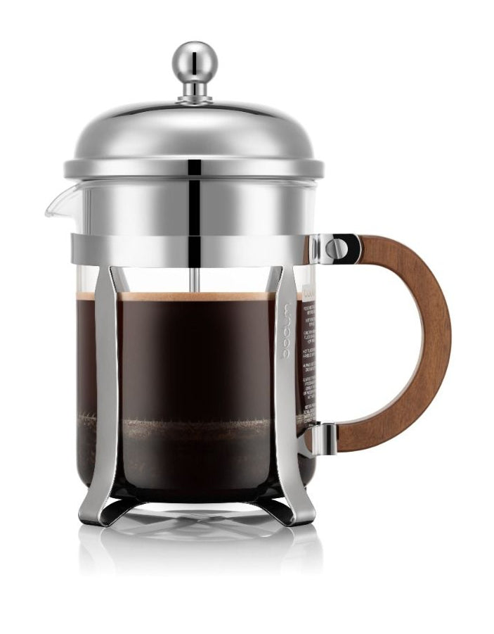 Bodum Chambord French Press Kaffeebereiter – 0,5 l, 4 Tassen, Silber