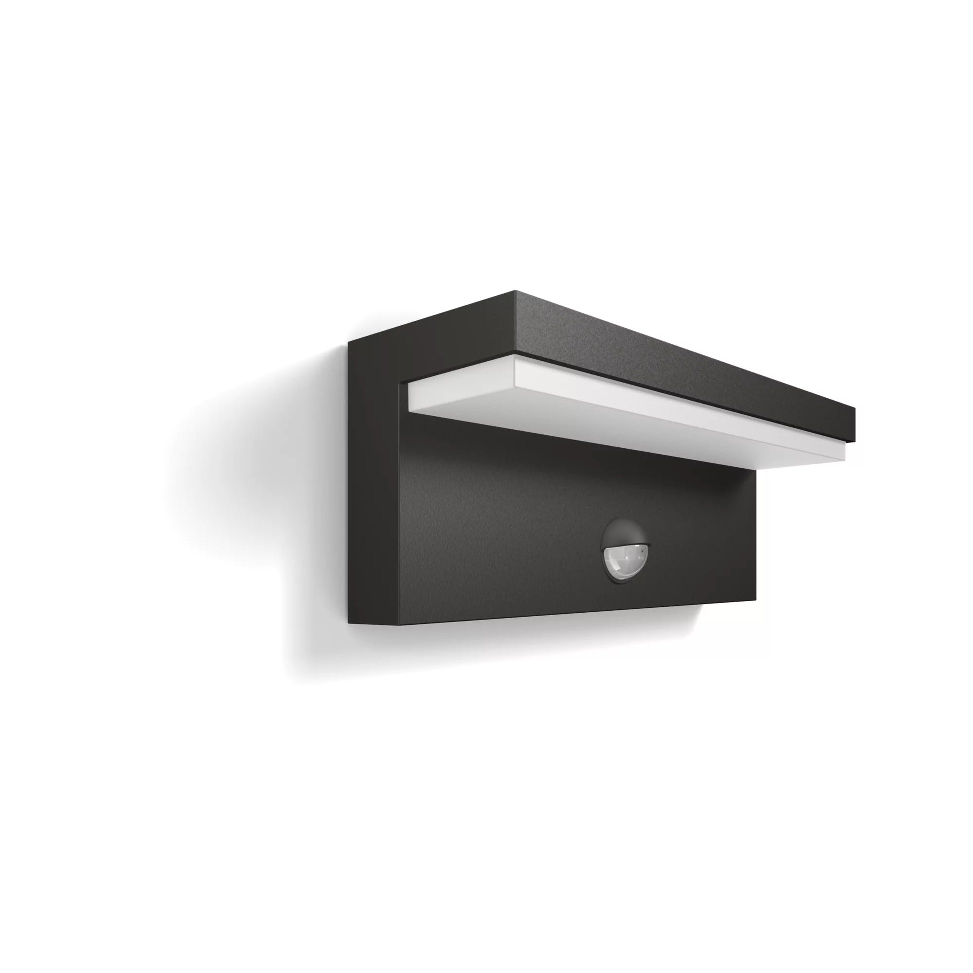 Philips by Signify Philips Aussenwandleuchte – 4000 K – IP44 – Netzbetrieb – mit Bewegungsmelder – Anthrazit – Aluminium/Synthetisch