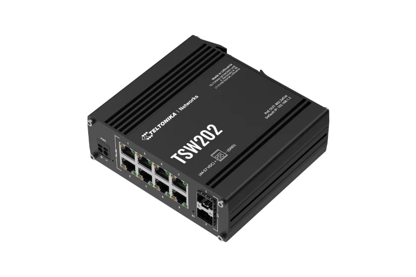 Teltonika TSW202 Switch – 8× RJ45, 2× SFP, 240 W PoE, GbE