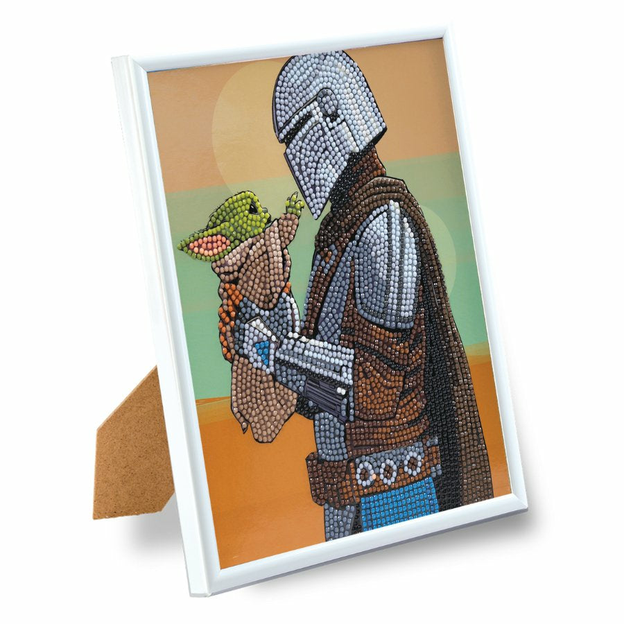 CRAFT Buddy Diamond-Painting-Set – Grogu & Mando – 21 × 25 cm – 7-teilig – ab 8 Jahren
