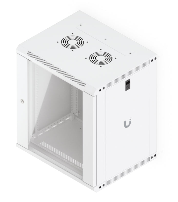 Ubiquiti UACC-Rack-12U-Wand-450-G – 19" Wandverteiler 12U, abschliessbar, 550 × 450 × 635 mm, weiss, Stahl