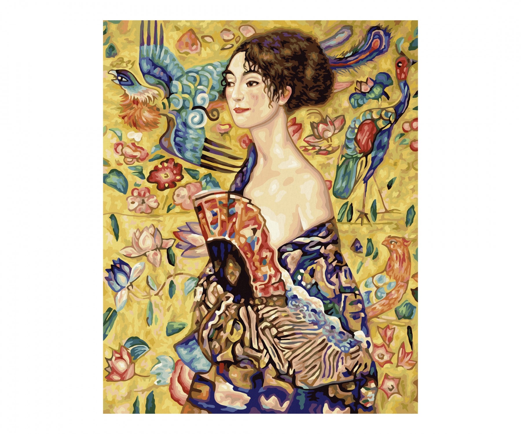 Schipper Malen-nach-Zahlen-Set – Dame mit Fächer – 40 × 50 cm – ab 14 Jahren